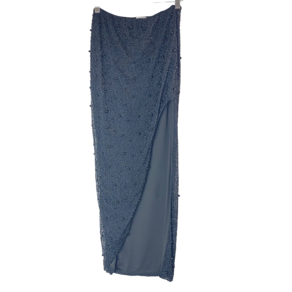 Oh POLLY Danica Embellished Column Low-Rise Maxi Skirt in Black US 4/ UK 8 - Picture 4 of 9